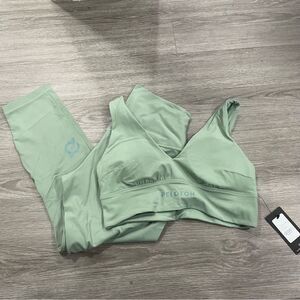 TOP ONLY Lululemon Peleton Palm Court V Neck Align Bra Light Support